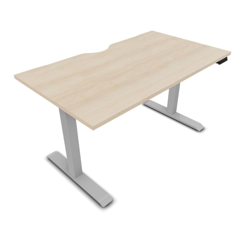 LUTZ 2 BUREAU L140 P80CM EP25 PLAT.ECHANCRURE MOTORISE EUR RZ Z4