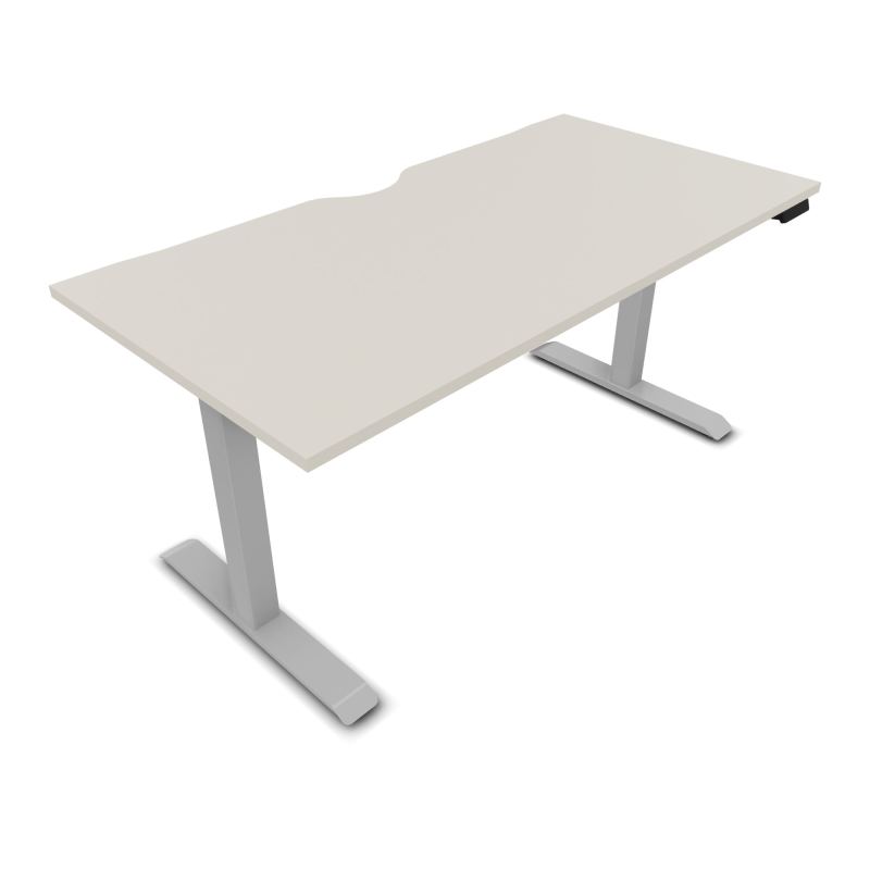 LUTZ 2 BUREAU L160 P80CM EP25 PLAT.ECHANCRURE MOTORISE EUR N5 Z4