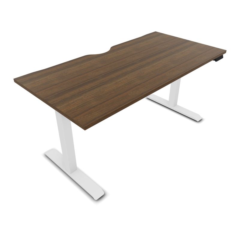 LUTZ 2 BUREAU L160 P80CM EP25 PLAT.ECHANCRURE MOTORISE EUR N6 SO