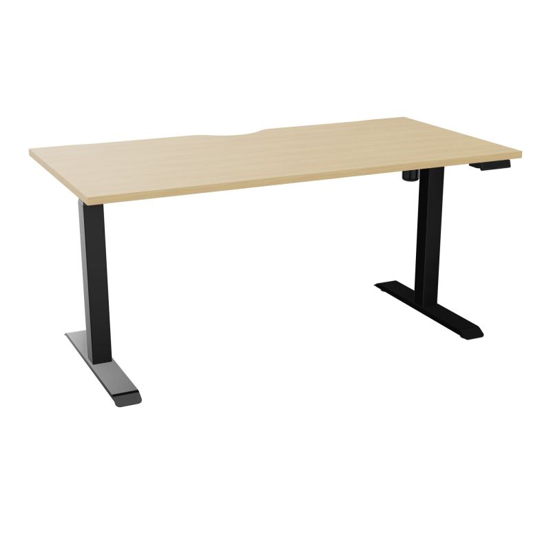 LUTZ 2 BUREAU L160 P80CM EP25PLAT.ECHANCRURE MOTORISE EUR  R1 SG