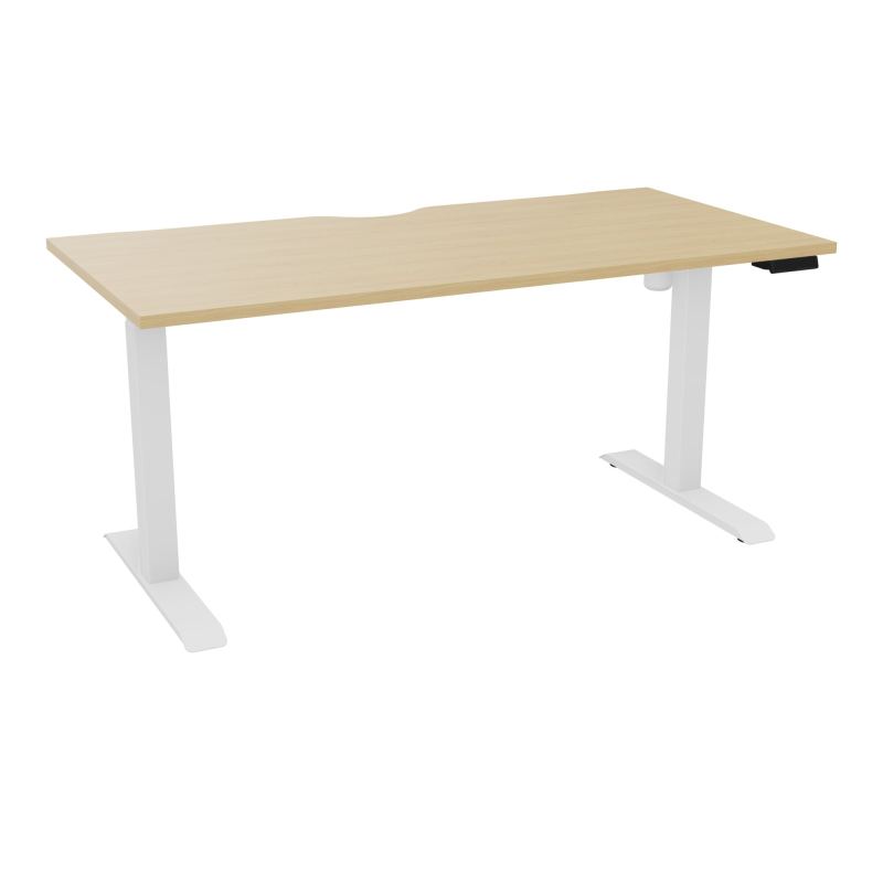 LUTZ 2 BUREAU L160 P80CM EP25PLAT.ECHANCRURE MOTORISE EUR  R1 SO