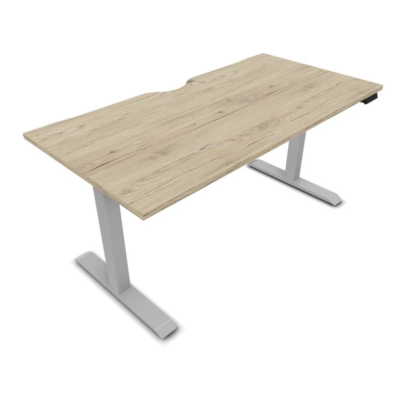 LUTZ 2 BUREAU L160 P80CM EP25PLAT.ECHANCRURE MOTORISE EUR R3 Z4