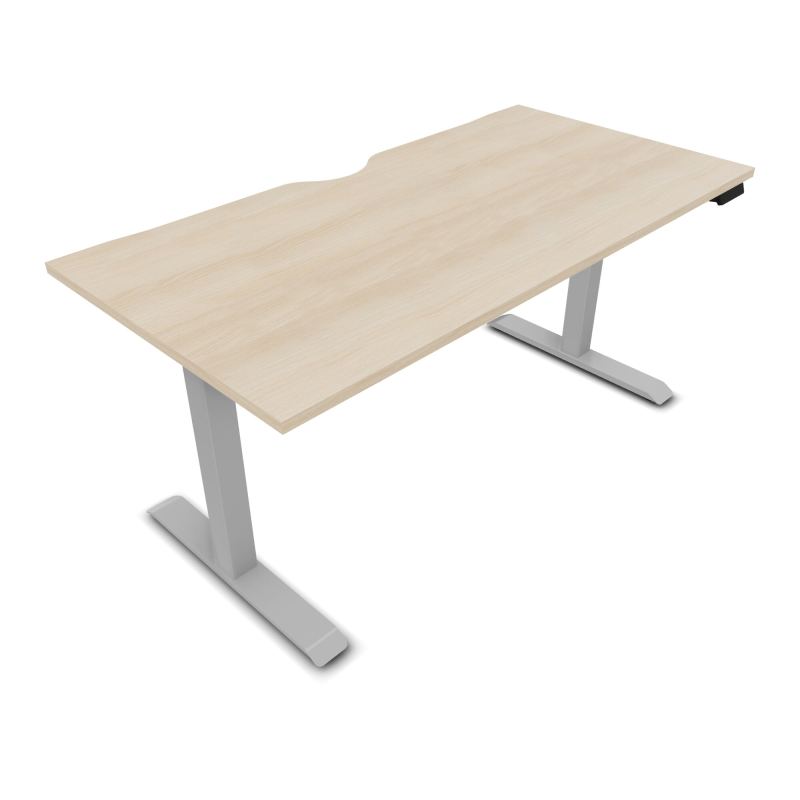 LUTZ 2 BUREAU L160 P80CM EP25 PLAT.ECHANCRURE MOTORISE EUR RZ Z4