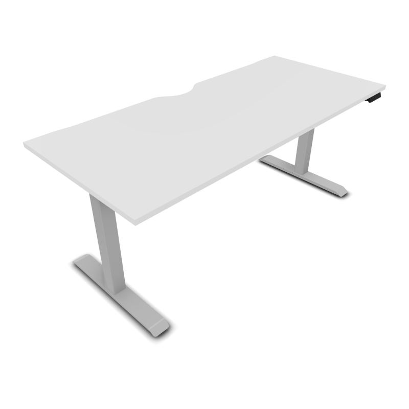 LUTZ 2 BUREAU L180 P80CM EP25 PLAT.ECHANCRURE MOTORISE EUR MG Z4