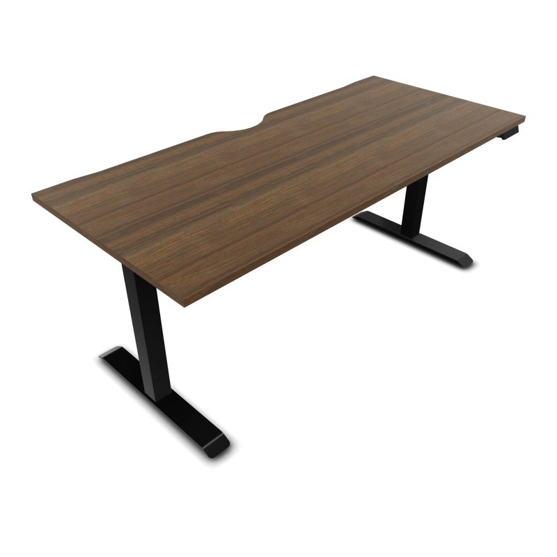 LUTZ 2 BUREAU L180 P80CM EP25 PLAT.ECHANCRURE MOTORISE EUR N6 SG