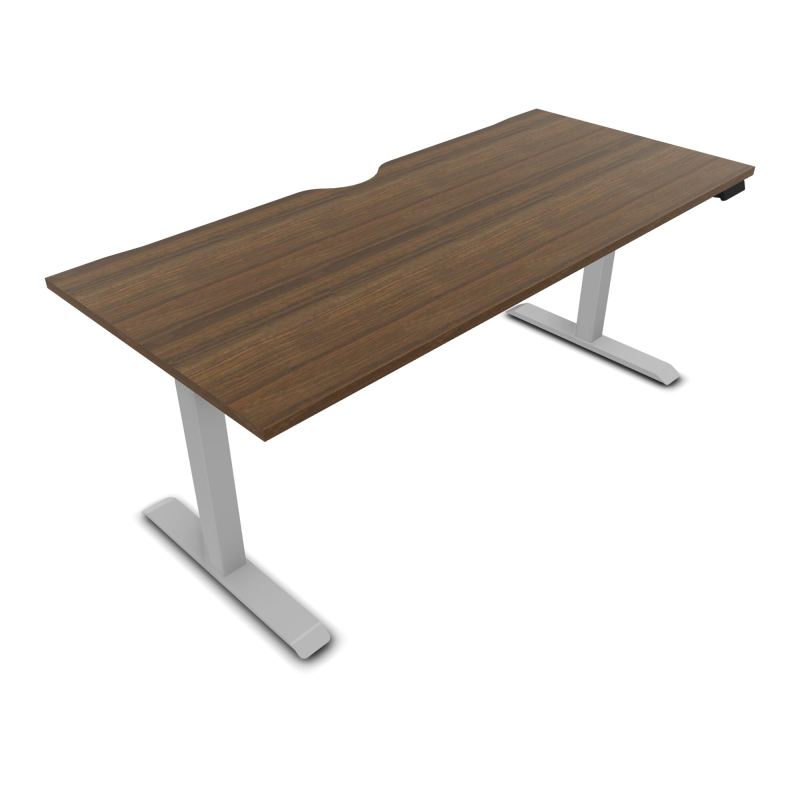 LUTZ 2 BUREAU L180 P80CM EP25 PLAT.ECHANCRURE MOTORISE EUR N6 Z4
