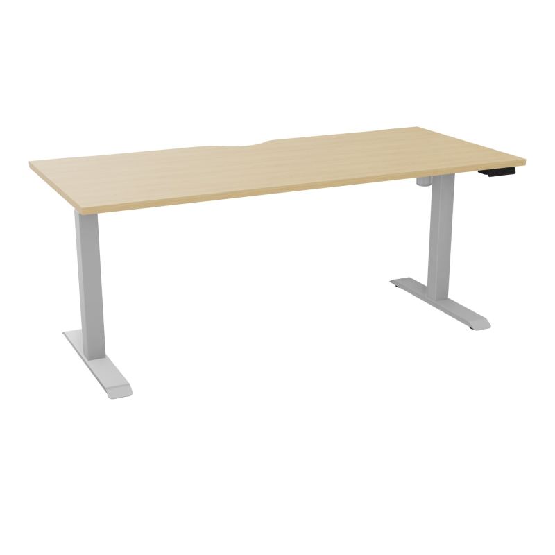 LUTZ 2 BUREAU L180 P80CM EP25 PLAT.ECHANCRURE MOTORISE EUR  R1 Z4