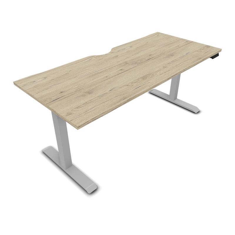 LUTZ 2 BUREAU L180 P80CM EP25 PLAT.ECHANCRURE MOTORISE EUR R3 Z4