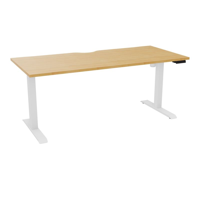 LUTZ 2 BUREAU L180 P80CM EP25 PLAT.ECHANCRURE MOTORISE EUR  R5 SO
