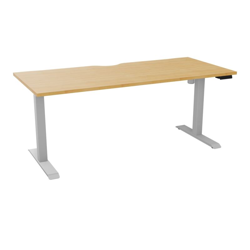 LUTZ 2 BUREAU L180 P80CM EP25 PLAT.ECHANCRURE MOTORISE EUR  R5 Z4