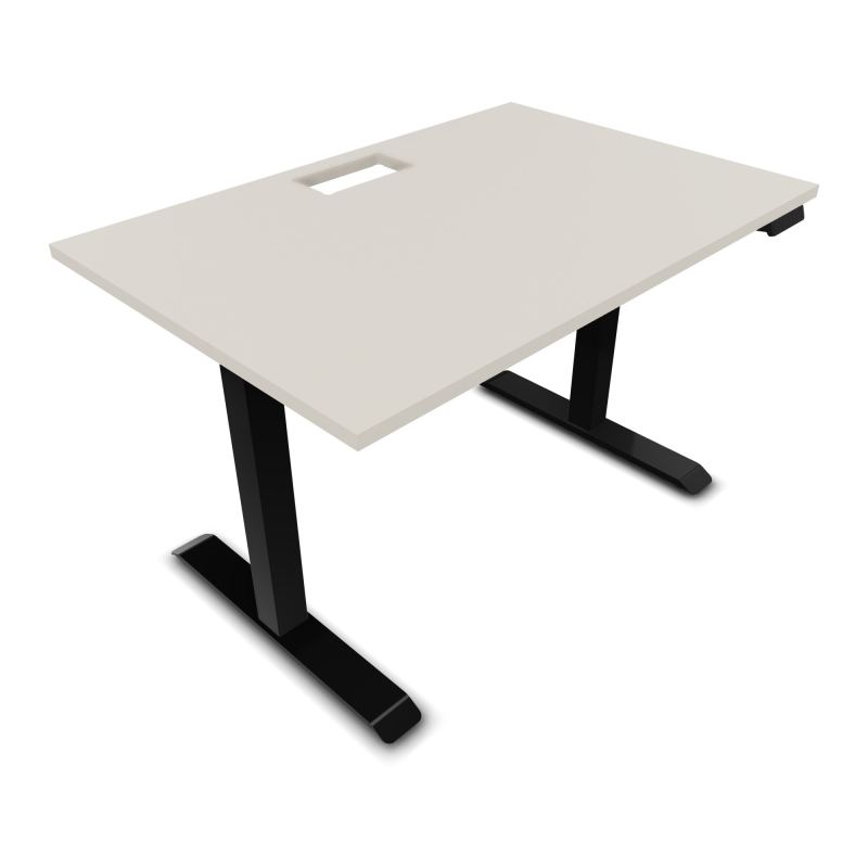 LUTZ 2 BUREAU L120 P80CM EP25 DECOUP.1TRAPPE 24X12 MOTORISE+GOULOTTE EUR N5 SG