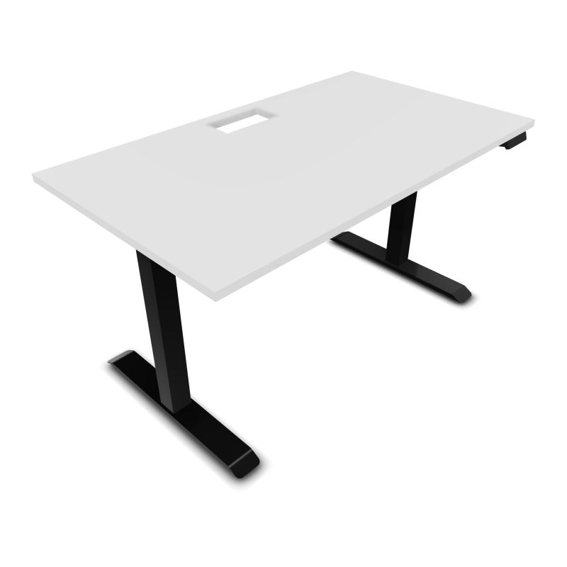 LUTZ 2 BUREAU L140 P80CM EP25 DECOUP.1TRAPPE 24X12 MOTORISE+GOULOTTE EUR MG SG