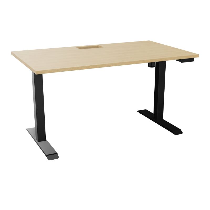 LUTZ 2 BUREAU L140 P80CM EP25 DECOUP.1TRAPPE 24X12 MOTORISE+GOULOTTE EUR  R1 SG