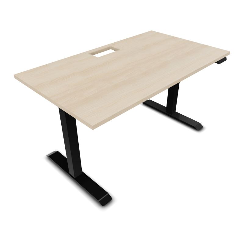 LUTZ 2 BUREAU L140 P80CM EP25 DECOUP.1TRAPPE 24X12 MOTORISE+GOULOTTE EUR RZ SG
