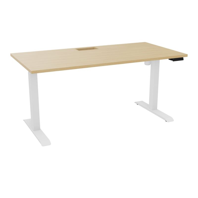 LUTZ 2 BUREAU L160 P80CM EP25DECOUP.1TRAPPE 24X12 MOTORISE+GOULOTTE EUR  R1 SO