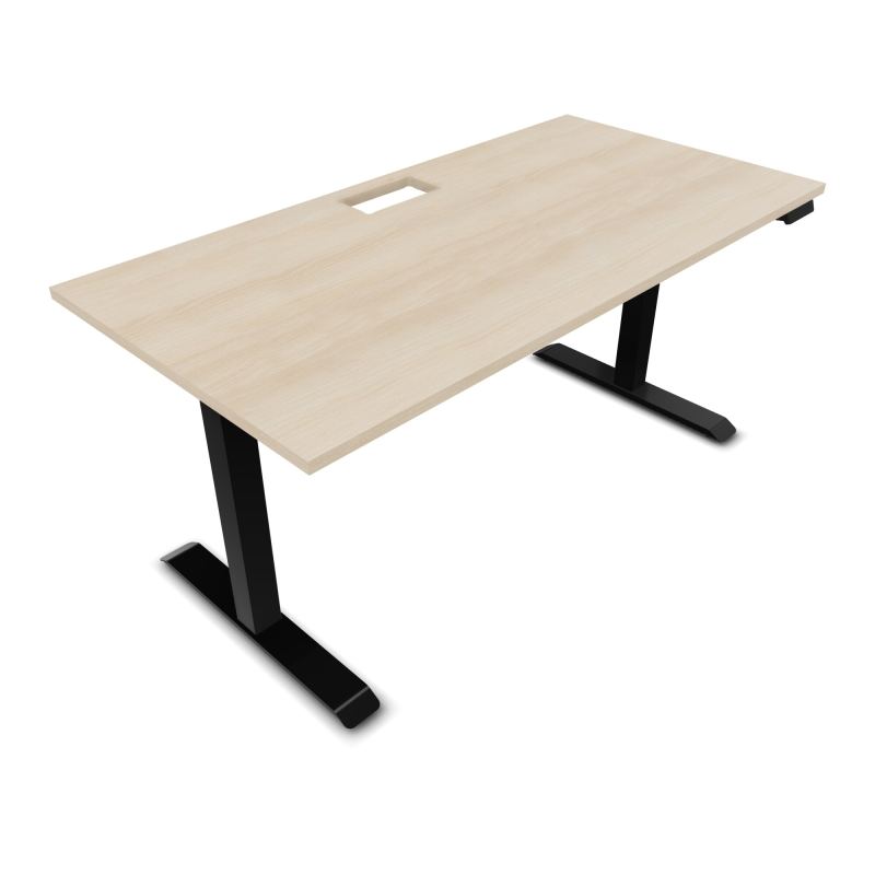 LUTZ 2 BUREAU L160 P80CM EP25 DECOUP.1TRAPPE 24X12 MOTORISE+GOULOTTE EUR RZ SG