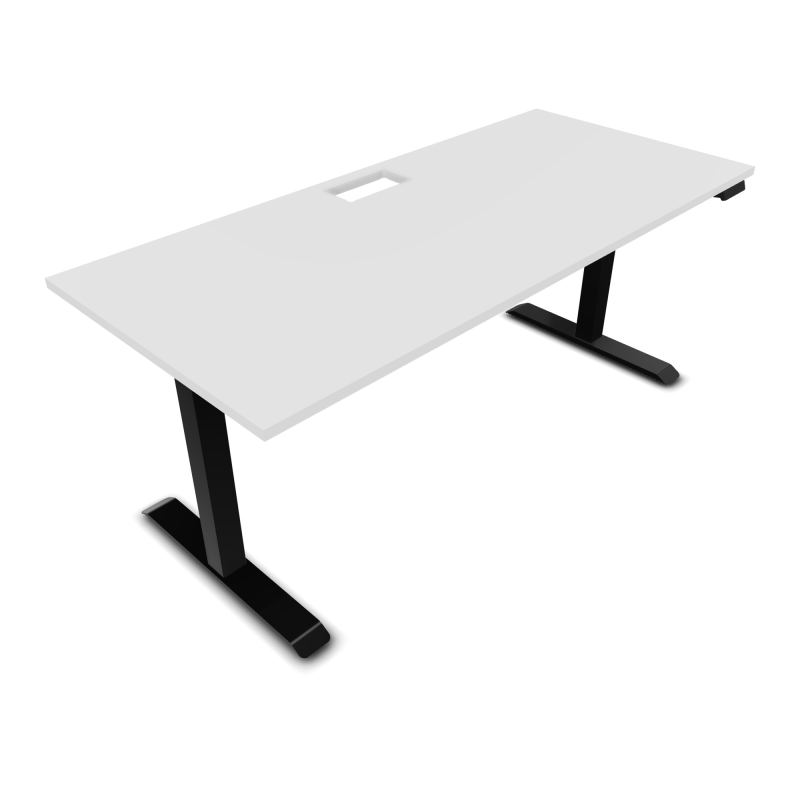 LUTZ 2 BUREAU L180 P80CM EP25 DECOUP.1TRAPPE 24X12 MOTORISE+GOULOTTE EUR MG SG