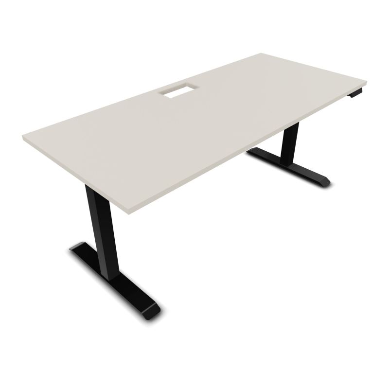 LUTZ 2 BUREAU L180 P80CM EP25 DECOUP.1TRAPPE 24X12 MOTORISE+GOULOTTE EUR N5 SG