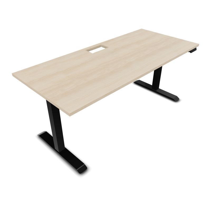 LUTZ 2 BUREAU L180 P80CM EP25 DECOUP.1TRAPPE 24X12 MOTORISE+GOULOTTE EUR RZ SG