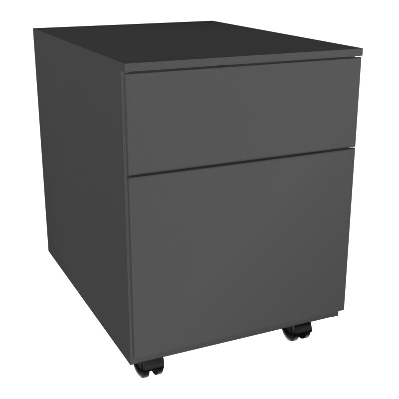 CAISSON MOB METAL 2T DS L.42 P.53,3 H.50,5 CM AVEC TIRETTE PLUMIER SC