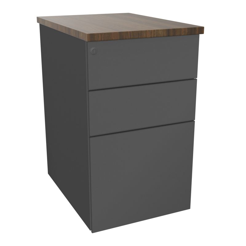 CAISSON HB METAL 3T P.60 L.43,2 H.73,5 CM DONT 1 DS TOP MELAMINE