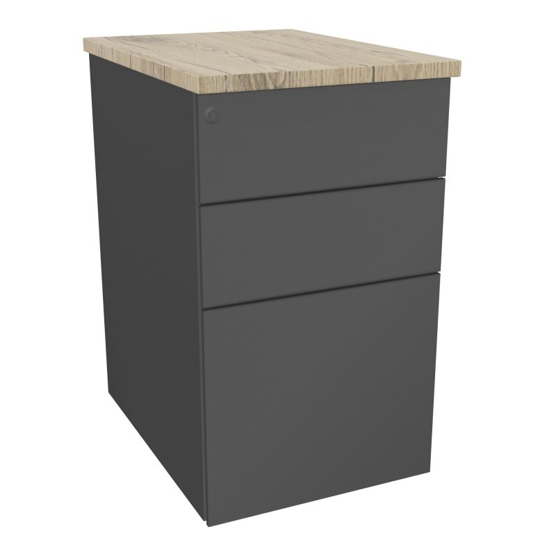 CAISSON HB METAL 3T P.60 L.43,2 H.73,5 CM DONT 1 DS TOP MELAMINESC R3