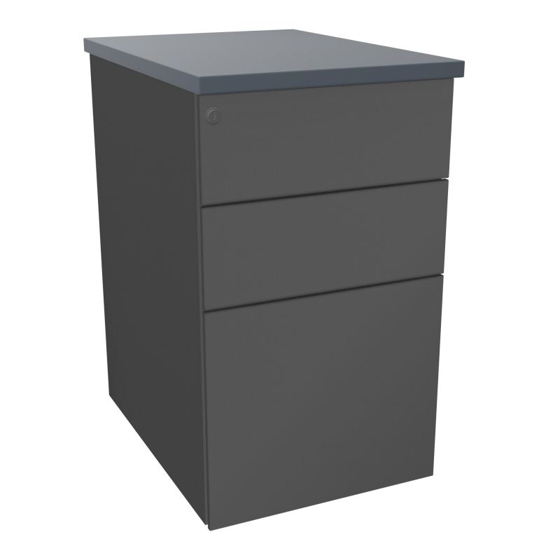 CAISSON HB METAL 3T P.60 L.43,2 H.73,5 CM DONT 1 DS TOP MELAMINE