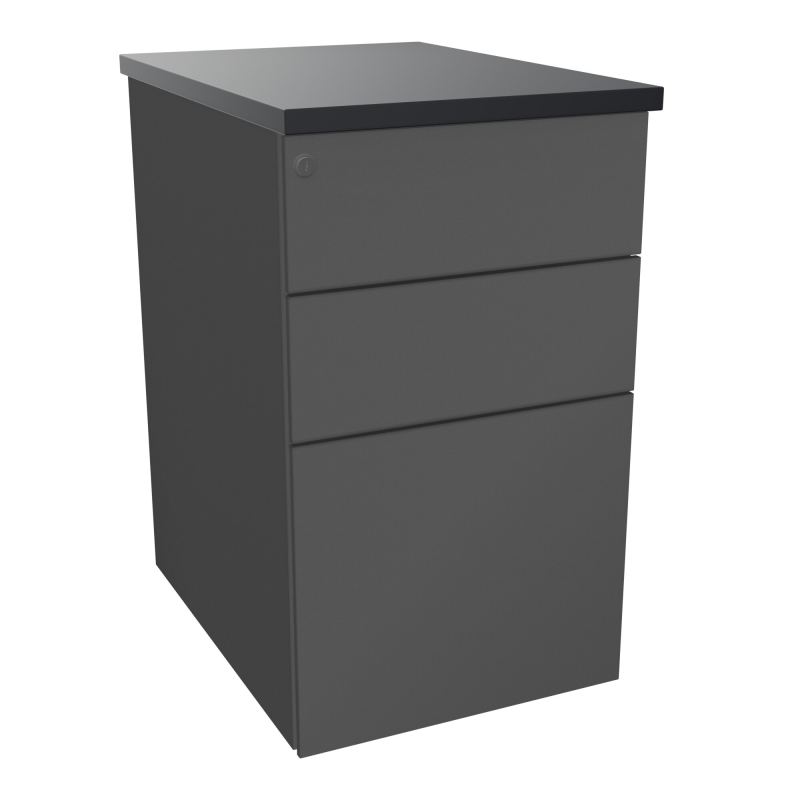 CAISSON HB METAL 3T P.60 L.43,2 H.73,5 CM DONT 1 DS TOP MELAMINE
