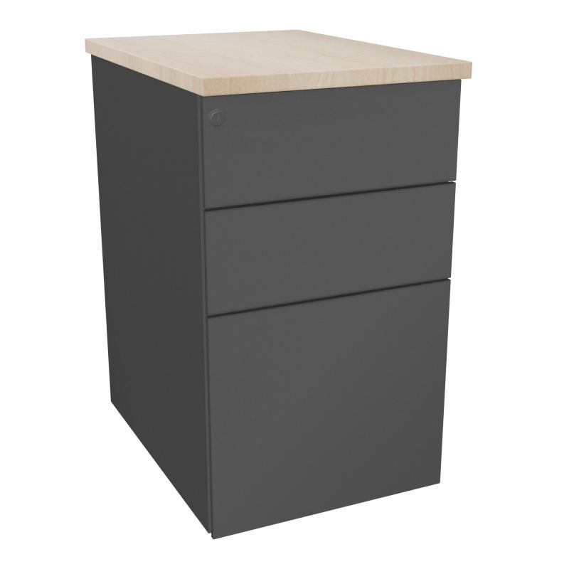 CAISSON HB METAL 3T P.60 L.43,2 H.73,5 CM DONT 1 DS TOP MELAMINE SC RZ