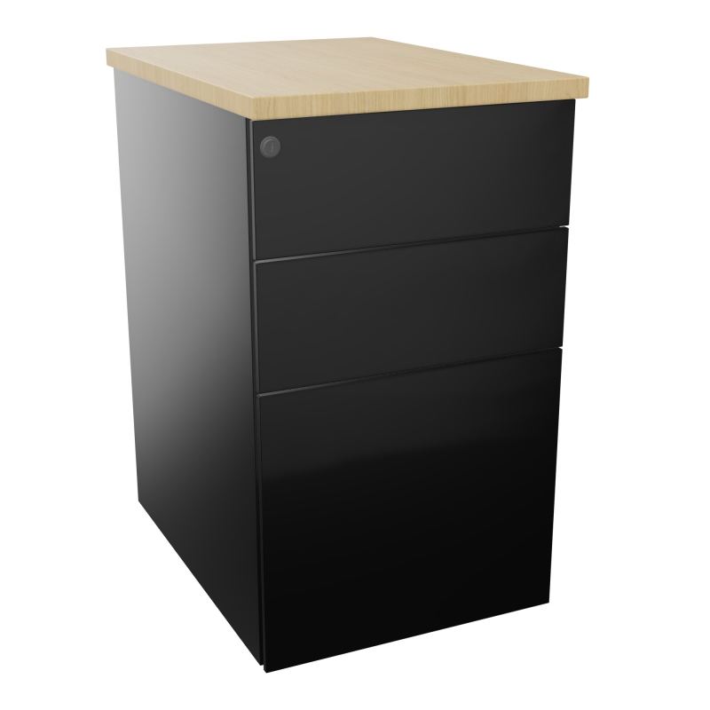 CAISSON HB METAL 3T P.60 L.43,2 H.73,5 CM DONT 1 DS TOP MELAMINE