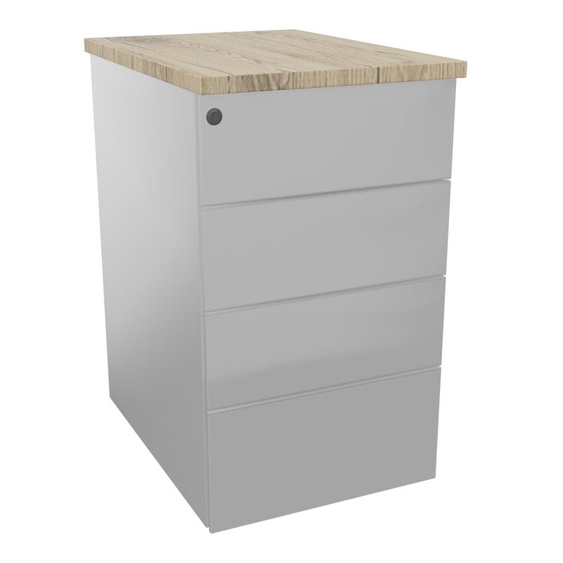 CAISSON HB METAL 4T PLT P.60 L.43,2 H.73,5 CM TOP MELAMINESB R3