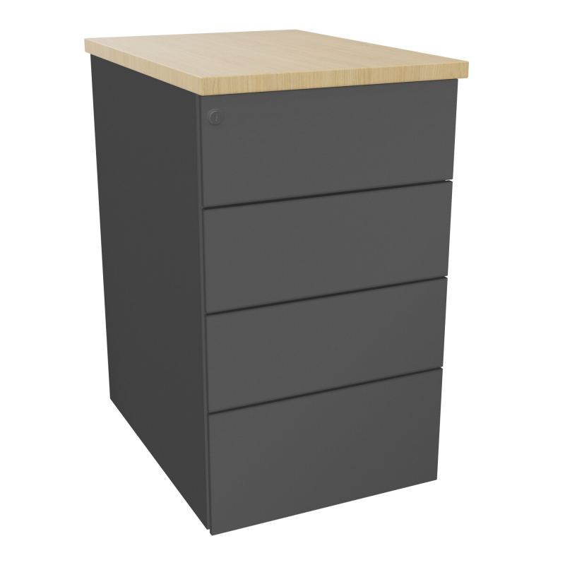 CAISSON HB METAL 4T PLT P.60 L.43,2 H.73,5 CM TOP MELAMINE
