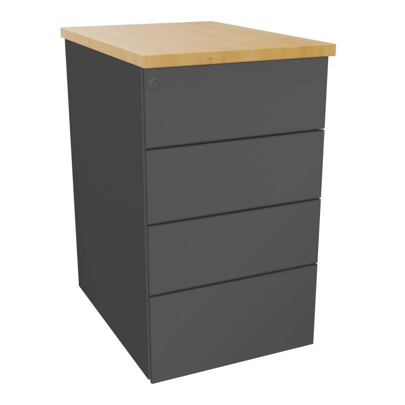 CAISSON HB METAL 4T PLT P.60L.43,2 H.73,5 CM TOP MELAMINE