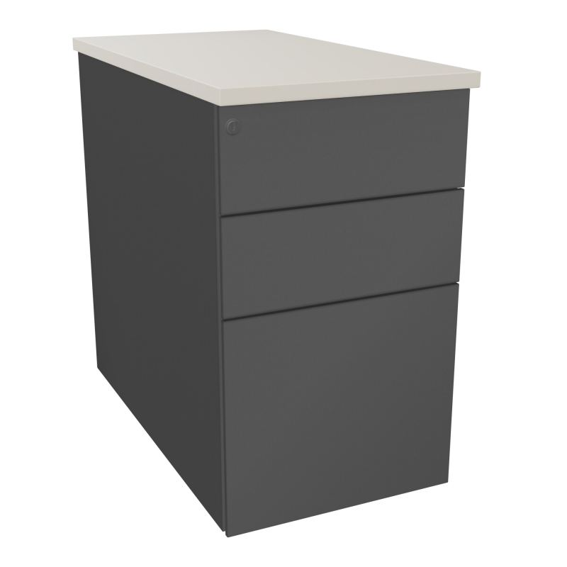 CAISSON HB METAL 3T P.80 L.43,2 H.73,5 CM DONT 1 DS TOP MELAMINE
