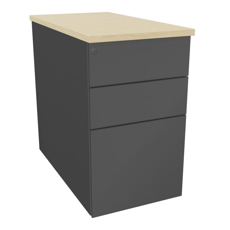 CAISSON HB METAL 3T P.80 L.43,2 H.73,5 CM DONT 1 DS TOP MELAMINE