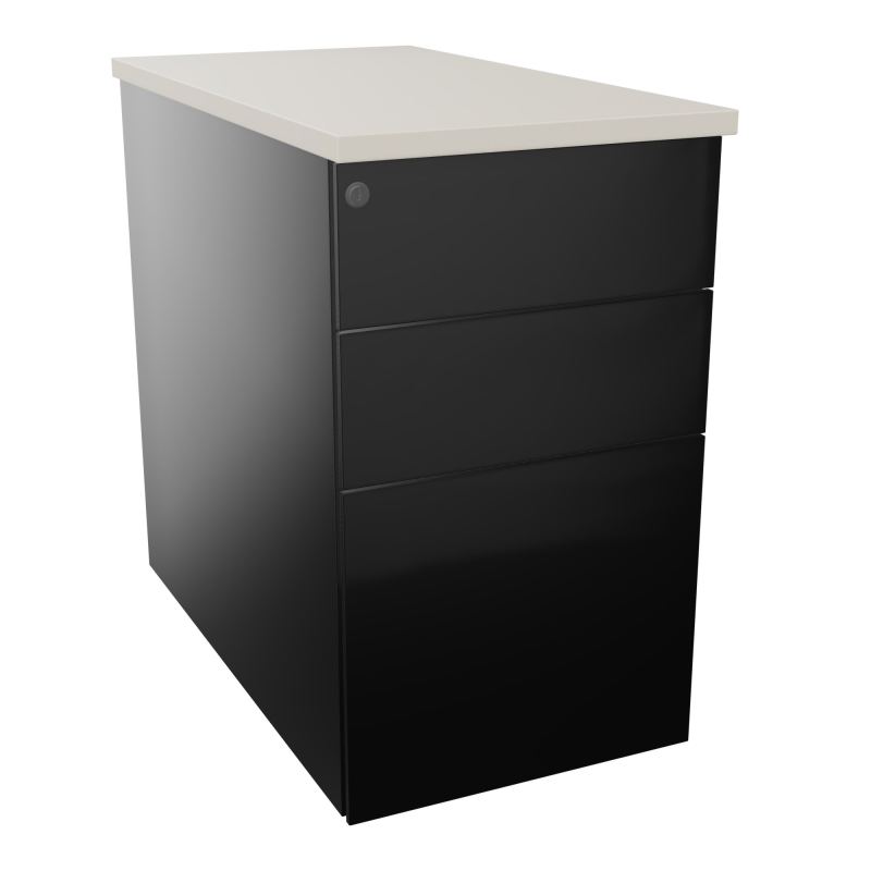 CAISSON HB METAL 3T P.80 L.43,2 H.73,5 CM DONT 1 DS TOP MELAMINE