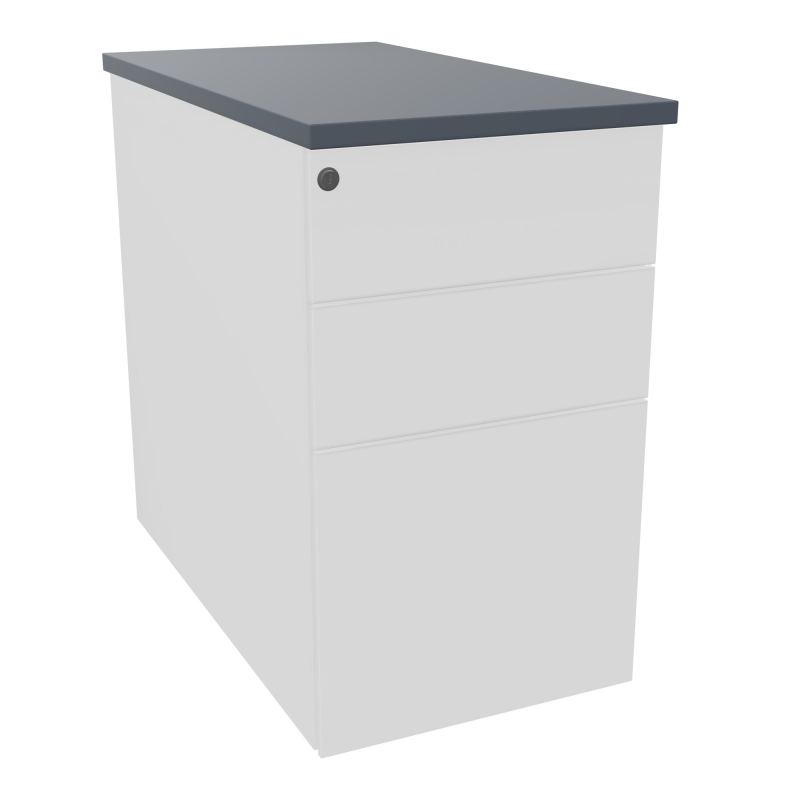 CAISSON HB METAL 3T P.80 L.43,2 H.73,5 CM DONT 1 DS TOP MELAMINE