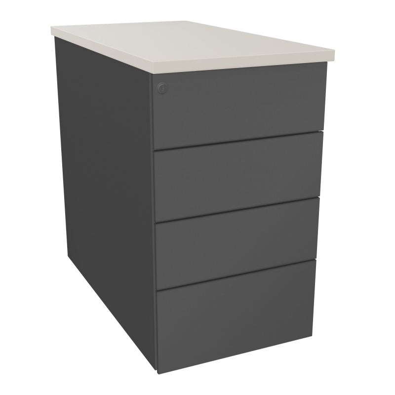 CAISSON HB METAL 4T PLT P80 L43,2 H73,5 CM TOP MELAMINE