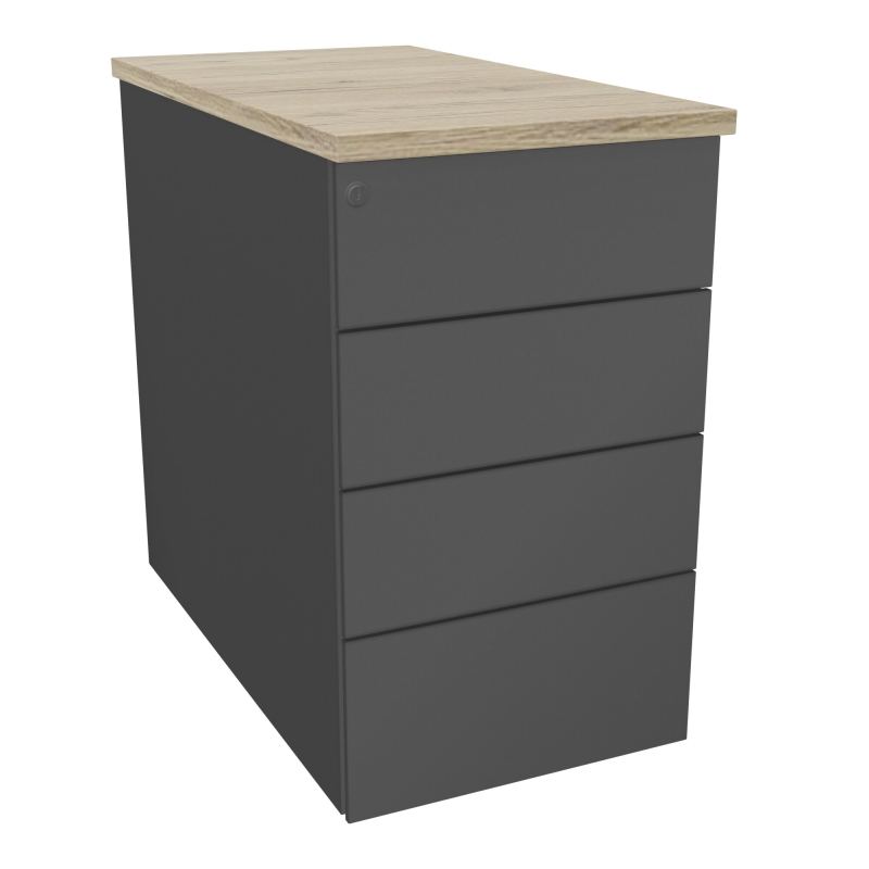 CAISSON HB METAL 4T PLT P80 L43,2 H73,5 CM TOP MELAMINESC R3