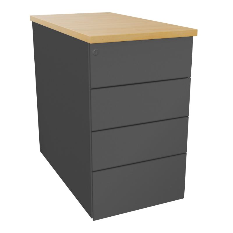 CAISSON HB METAL 4T PLT P80 L43,2 H73,5 CM TOP MELAMINE