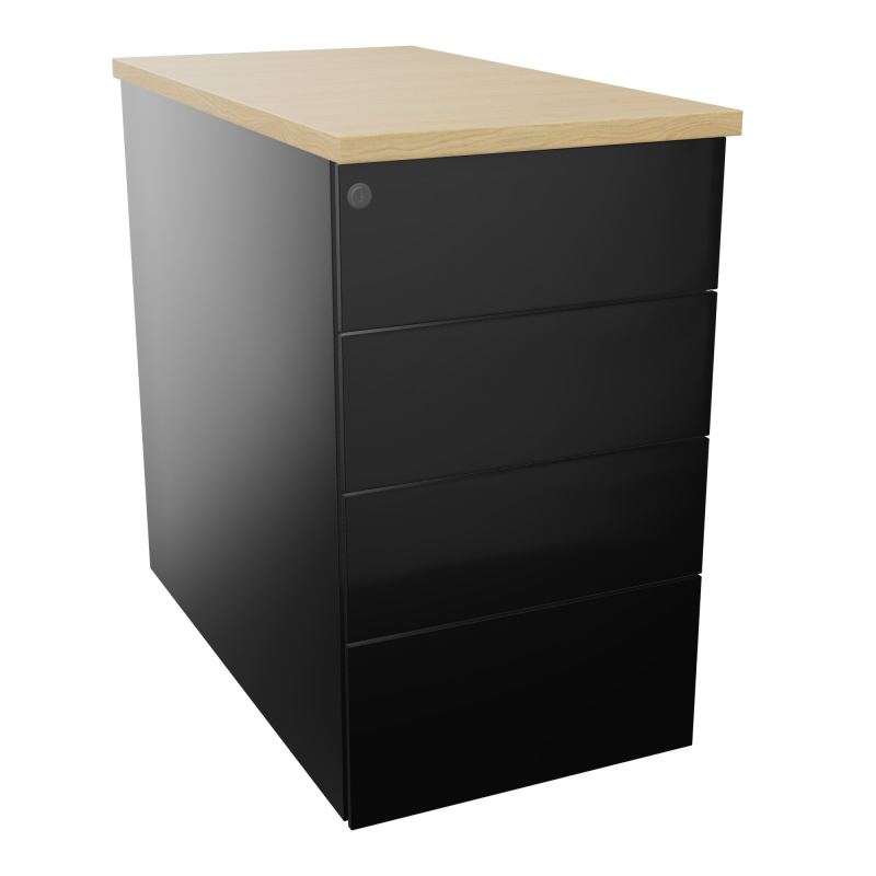 CAISSON HB METAL 4T PLT P80 L43,2 H73,5 CM TOP MELAMINE