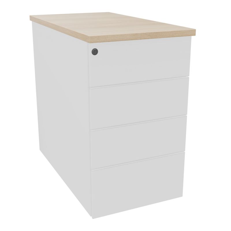 CAISSON HB METAL 4T PLT P80 L43,2 H73,5 CM TOP MELAMINE SO RZ