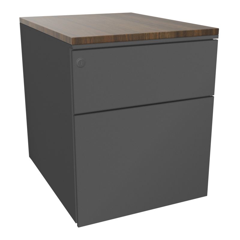 CAISSON MOB METAL 2T L.42,3 P.53,5 H.52,4 CM DONT 1 DS TOP MELAMINE SC N6