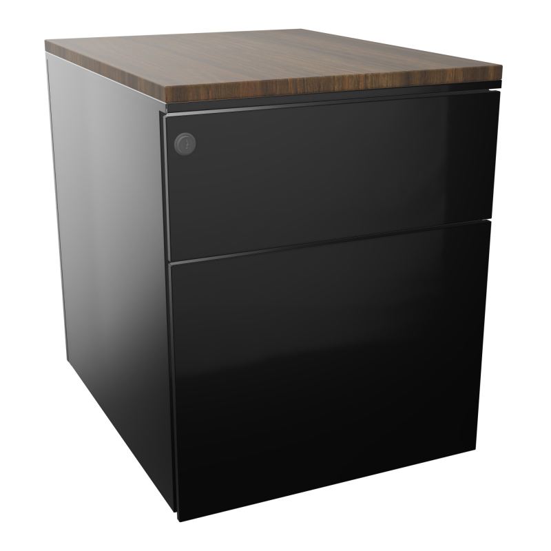 CAISSON MOB METAL 2T L.42,3 P.53,5 H.52,4 CM DONT 1 DS TOP MELAMINE SG N6