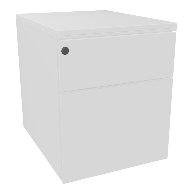 CAISSON MOB METAL 2T L.42,3 P.53,5 H.52,4 CM DONT 1 DS TOP MELAMINE SO MG