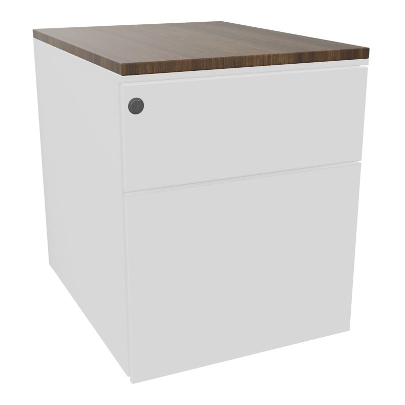 CAISSON MOB METAL 2T L.42,3 P.53,5 H.52,4 CM DONT 1 DS TOP MELAMINE SO N6