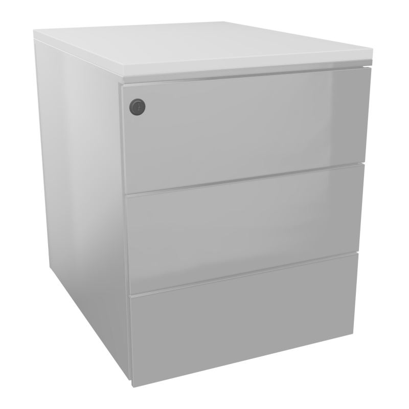 CAISSON MOB METAL 3T PLT L.42,3P.53,5 H.52,4 CM TOP MELAMINE SB MG