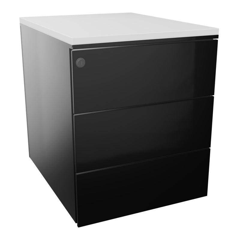 CAISSON MOB METAL 3T PLT L.42,3P.53,5 H.52,4 CM TOP MELAMINE SG MG