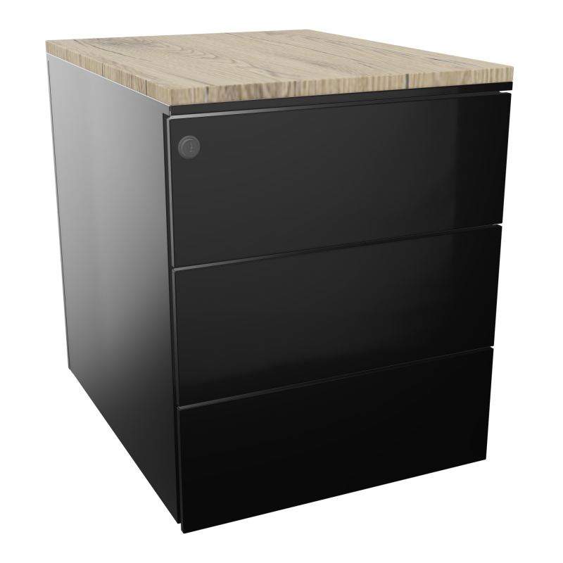 CAISSON MOB METAL 3T PLT L.42,3P.53,5 H.52,4 CM TOP MELAMINESG R3