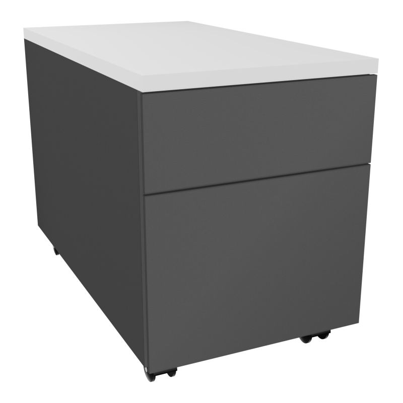 CAISSON MOB METAL 2T 43,2X80SC + TOP MG